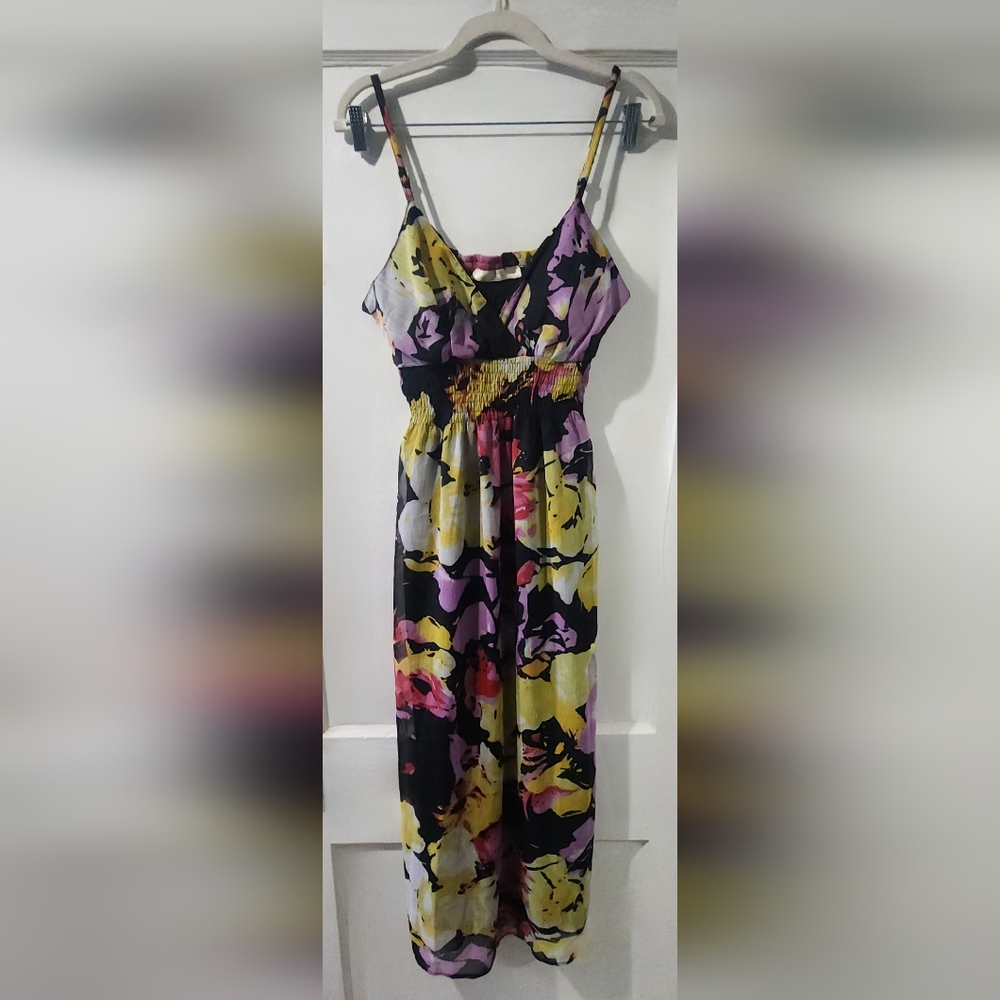 NEW GLORY Floral Spaghetti Strap Maxi Dress - Size S